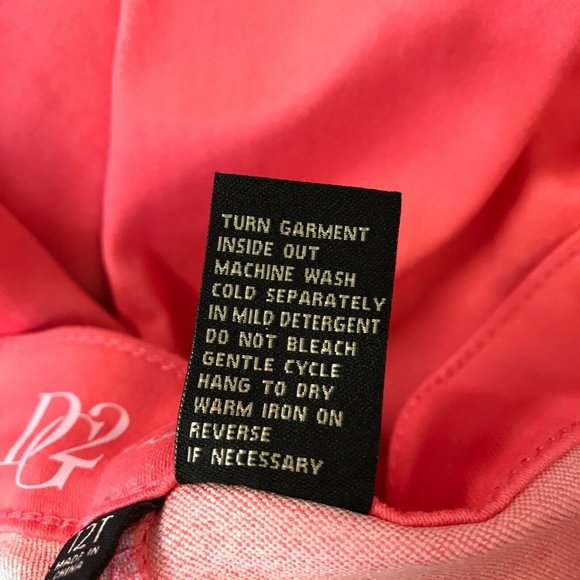 DG2 By Diane Gilman Womens High Rise Flat Front Pink Slim Leg Jeans Size 12 T - Picture 7 of 8